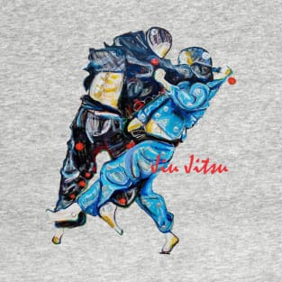 Jitsu-Blue - Bjj /Jiu-Jitsu Painting - Design By Kim Dean T-Shirt